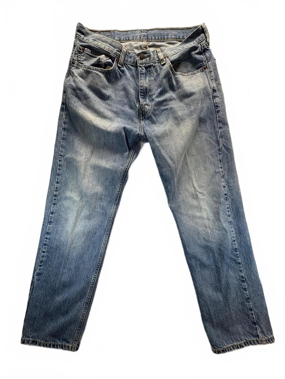 Levi’s 505 Men’s Jeans W36 L30 Light Wash Straight Leg Relaxed Fit Denim